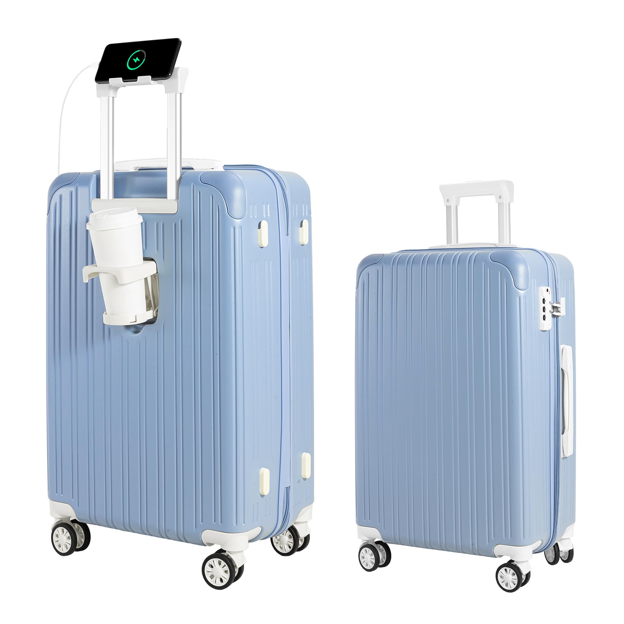 スーツケース M 大型 大容量  usbポート ブルー  カップホルダー付 7s-ly277-m-007.jpg